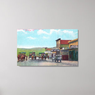 Impressão Em Tela Turistas se separando da cena de Tijuana