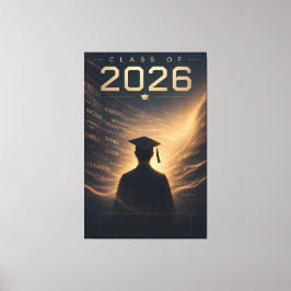 Impressão Em Tela Turma de 2026 Nome Personalizado Design de Graduaç
