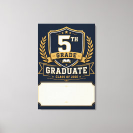 Impressão Em Tela Turma de Graduados do 5º Ano Personalizada da Turm