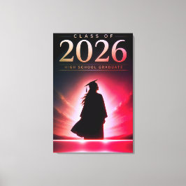 Impressão Em Tela Turma Personalizada de Graduado de 2026 Nome Prese
