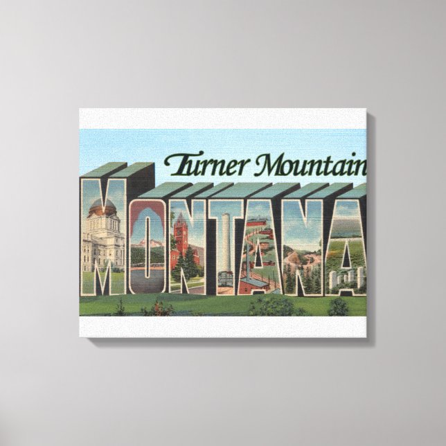 Impressão Em Tela Turner Mountain, Montana (Frente)