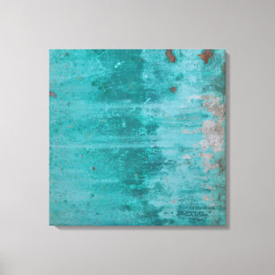 Impressão Em Tela Turquesa   Abstrato