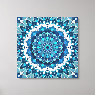 Impressão Em Tela Turquoise Blue Mandala