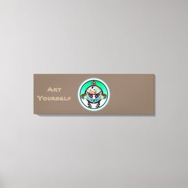 Impressão Em Tela Turtle Panda (Frente)