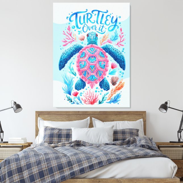 Impressão Em Tela Turtlemente Além Disso (Insitu(Quarto))