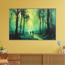Twilight Promenade sobre a Floresta Verde