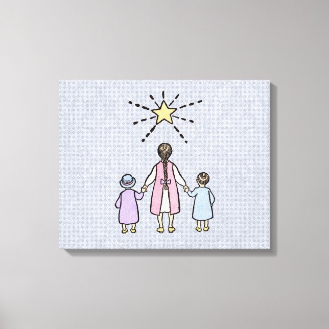 Impressão Em Tela Twinkle Twinkle Pequena Viagem de Estrelas Rhyme (Frente)