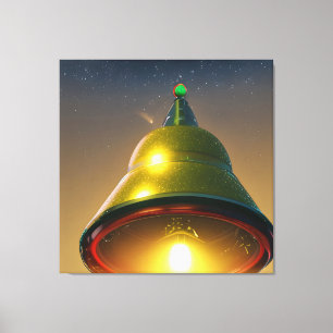 Impressão Em Tela UFO de Natal Jingle Bell