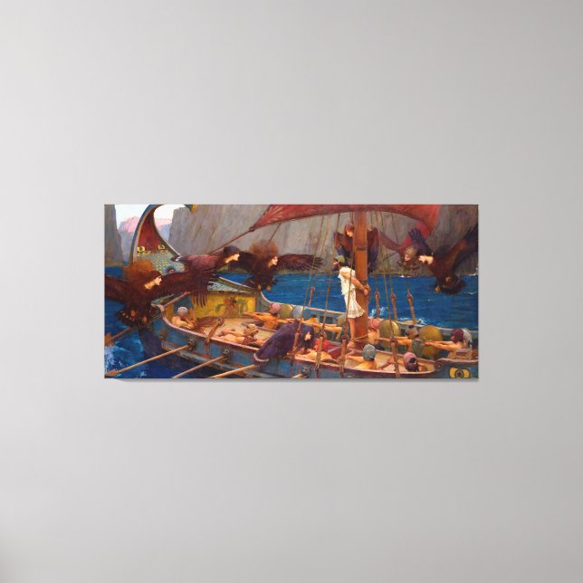 Impressão Em Tela Ulisses e as Sereias (1891) (Frente)