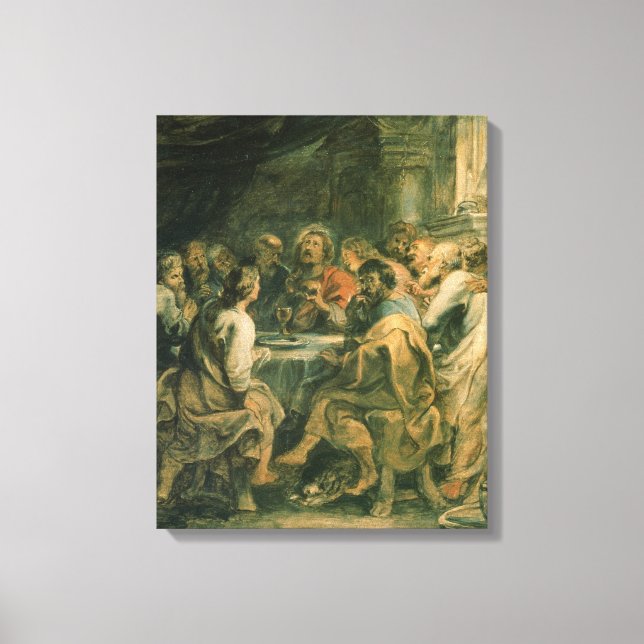 Impressão Em Tela Última Ceia, c.1630-31 (Frente)