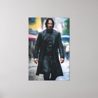 Impressão Em Tela Ultra Realistic illustration of Keanu Reeves