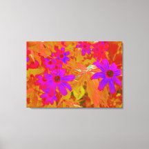 Ultra-violeta, magenta e flores silvestres vermelh