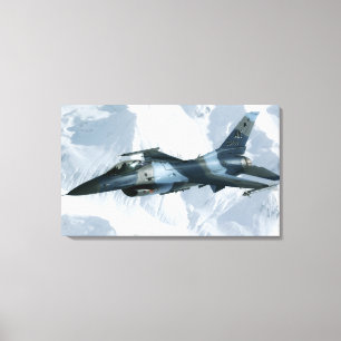 Impressão Em Tela Um agressor F-16