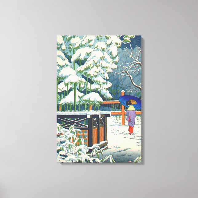 Impressão Em Tela Um bambu no Shrine Fujishima Takeji (Frente)