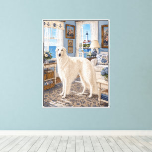 Impressão Em Tela Um Borzoi de Nantucket 