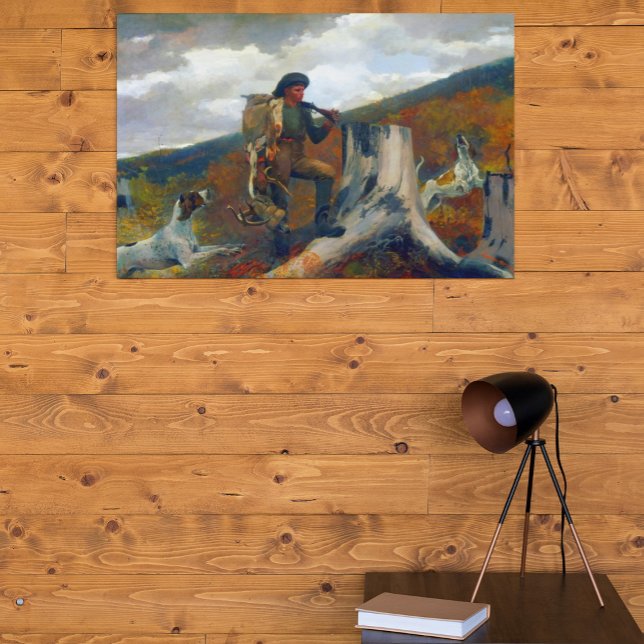 Impressão Em Tela Um caçador e cães Winslow Homer Circa 1891 (Criador carregado)