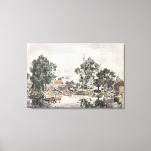 Impressão Em Tela Um canal em Haia, 1868