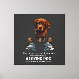 Impressão Em Tela Um cão amoroso é necessário se no final da sua cor
