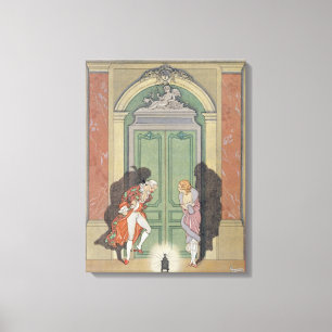 Impressão Em Tela Um casal na luz de vela, ilustração 'de Les Li