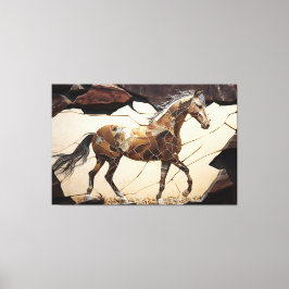Impressão Em Tela Um Cavalo na Tela das Rochas