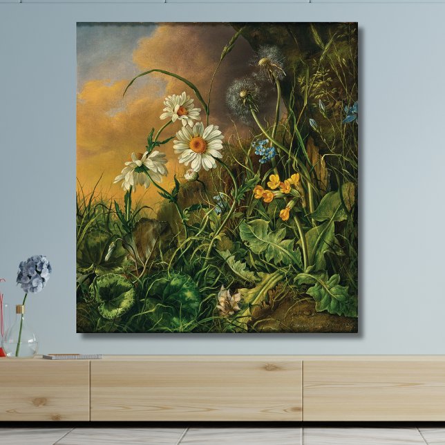 Impressão Em Tela Um chão de floresta com margaridas, primroses, ... (Criador carregado)