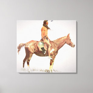 Impressão Em Tela Um Cheyenne Bravo, 1901 (litho da cor)