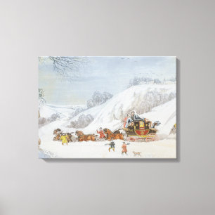 Impressão Em Tela Um correio na neve profunda