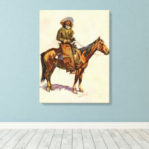 Impressão Em Tela Um Cowboy do Arizona por Remington, Western Vintag