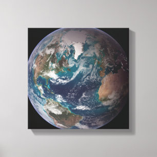 Impressão Em Tela Um de vista completa da terra que mostra dados