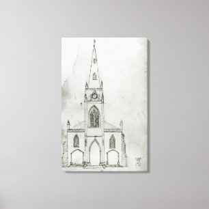 Impressão Em Tela Um design para uma igreja, 1821