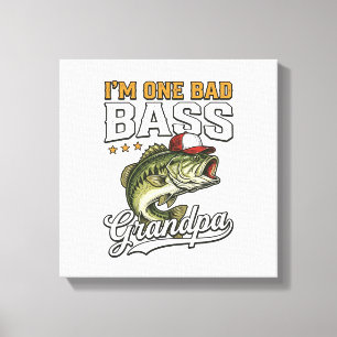 Impressão Em Tela Um design vector vintage de pesca de um avô de bag