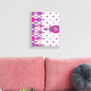 Impressão Em Tela Um design vivo caracterizado por uma mistura de pú