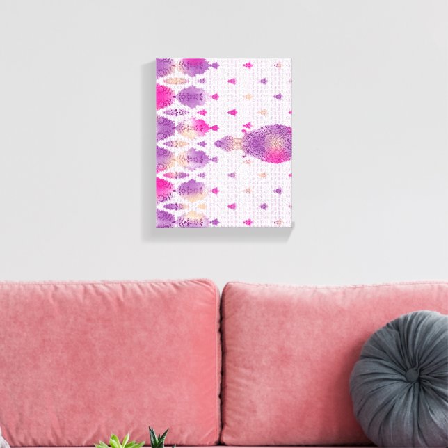 Impressão Em Tela Um design vivo caracterizado por uma mistura de pú (Insitu(Sala de estar))