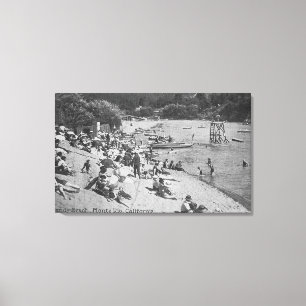 Impressão Em Tela Um dia típico no Sandy Beach Monte Rio, CA