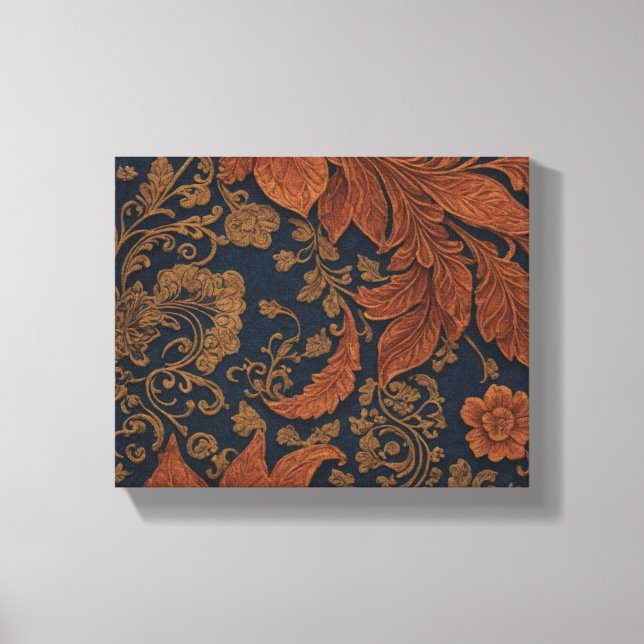 Impressão Em Tela um fecho de um design floral (Frente)