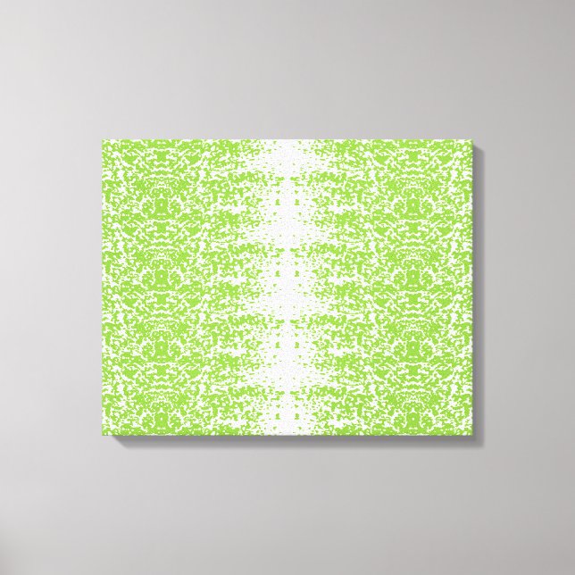 Impressão Em Tela um fundo verde e branco com pequenos pontos (Frente)