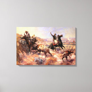 Impressão Em Tela Um grave predomínio de Charles M. Russell