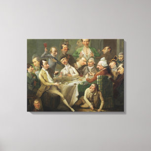 Impressão Em Tela Um grupo da caricatura, c.1776 (óleo em canvas)