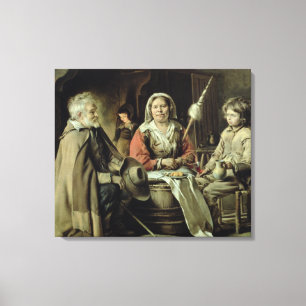 Impressão Em Tela Um interior francês, c.1645