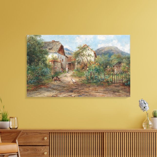 Impressão Em Tela Um Jardim Russo em Flor no Campo (Insitu(Sala de estar))