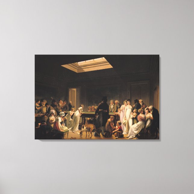 Impressão Em Tela Um Jogo de Bilhares, 1807 (Frente)