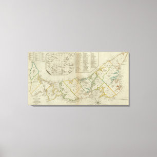 Impressão Em Tela Um mapa da ilha de St John