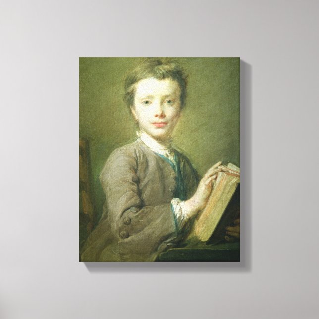 Impressão Em Tela Um menino com um livro, c.1740 (Frente)