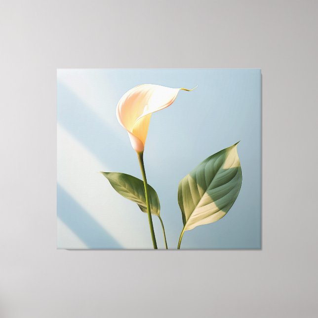 Impressão Em Tela Um momento de paz Calla Lily Realismo Minimal (Frente)
