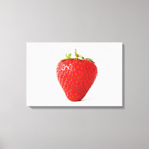 Impressão Em Tela Um Morango Vermelho 24x16 (60x40cm) waccn