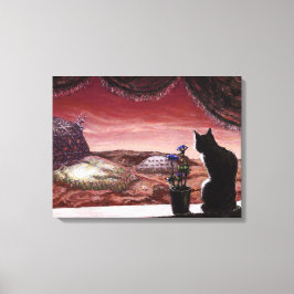 Impressão Em Tela Um Mundo Novo - Sci-Fi - Gato em Marte