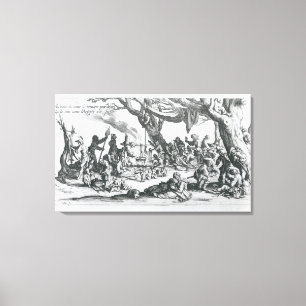 Impressão Em Tela Um nascimento em um acampamento aciganado