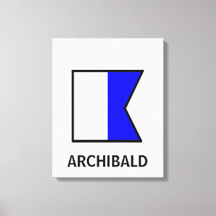 Impressão Em Tela Um nome de família Sinalizador náutico