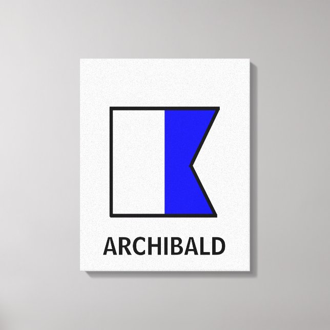 Impressão Em Tela Um nome de família Sinalizador náutico (Frente)