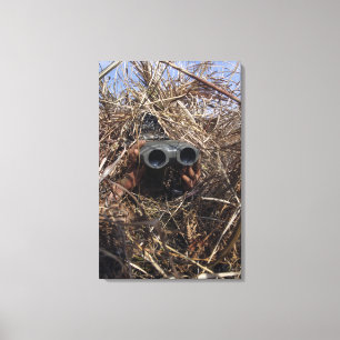 Impressão Em Tela Um observador do escuteiro pratica o techniqu da